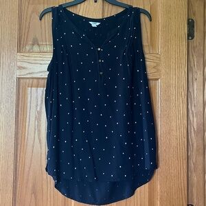 Sonoma Blue Sleeveless Tank Top with Hi-Low Hem